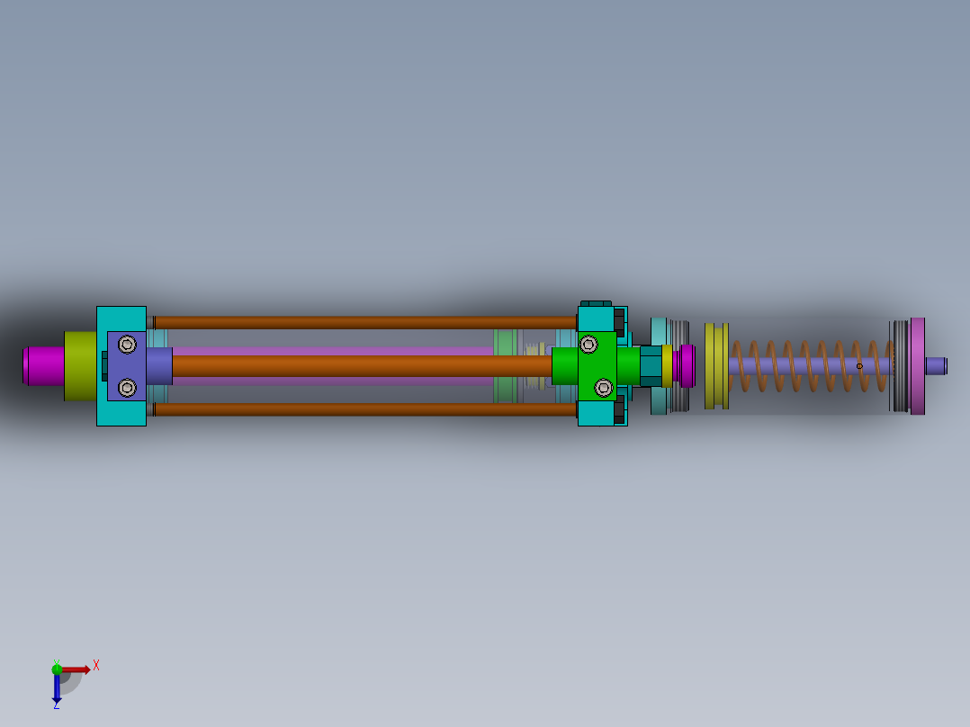 气缸（带迷你阻尼-80x18x200mm-1.snapshot.1俯视图