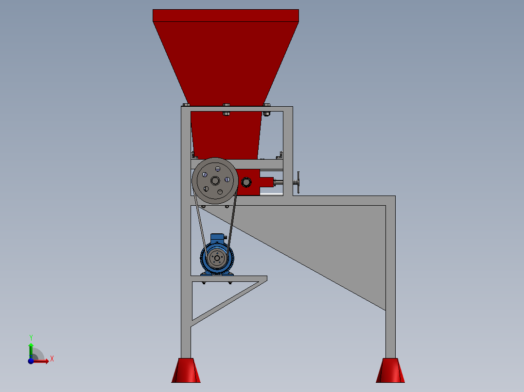 A3004217-压榨橄榄机橄榄破碎机前视图