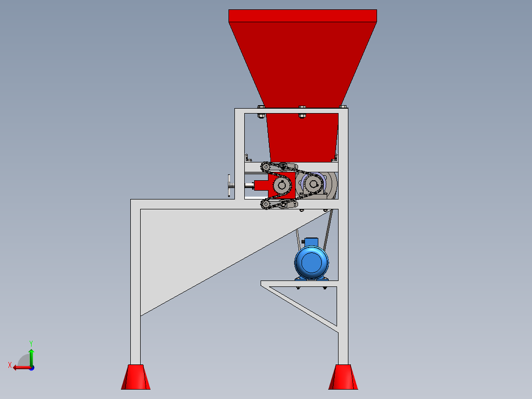 A3004217-压榨橄榄机橄榄破碎机后视图