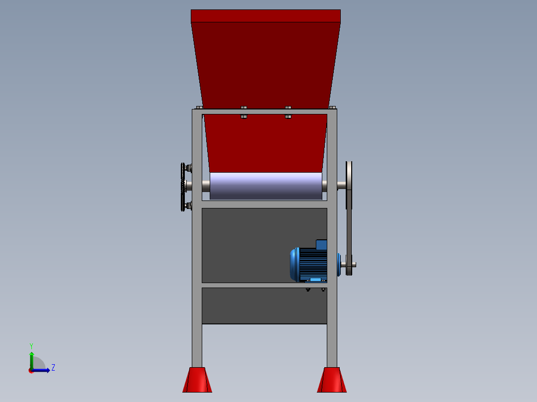 A3004217-压榨橄榄机橄榄破碎机左视图