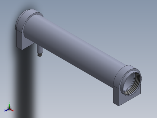 液压缸缸筒 (带图纸)正等轴测缩略图