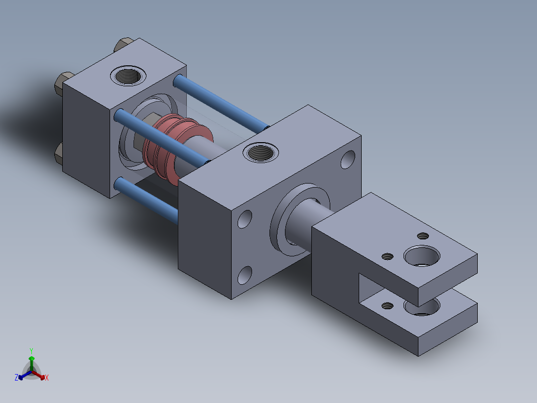 A0002796-连杆液压缸 (DANIELI) (轧材精整区尾部剪切机) 40x28x43.2 毫米