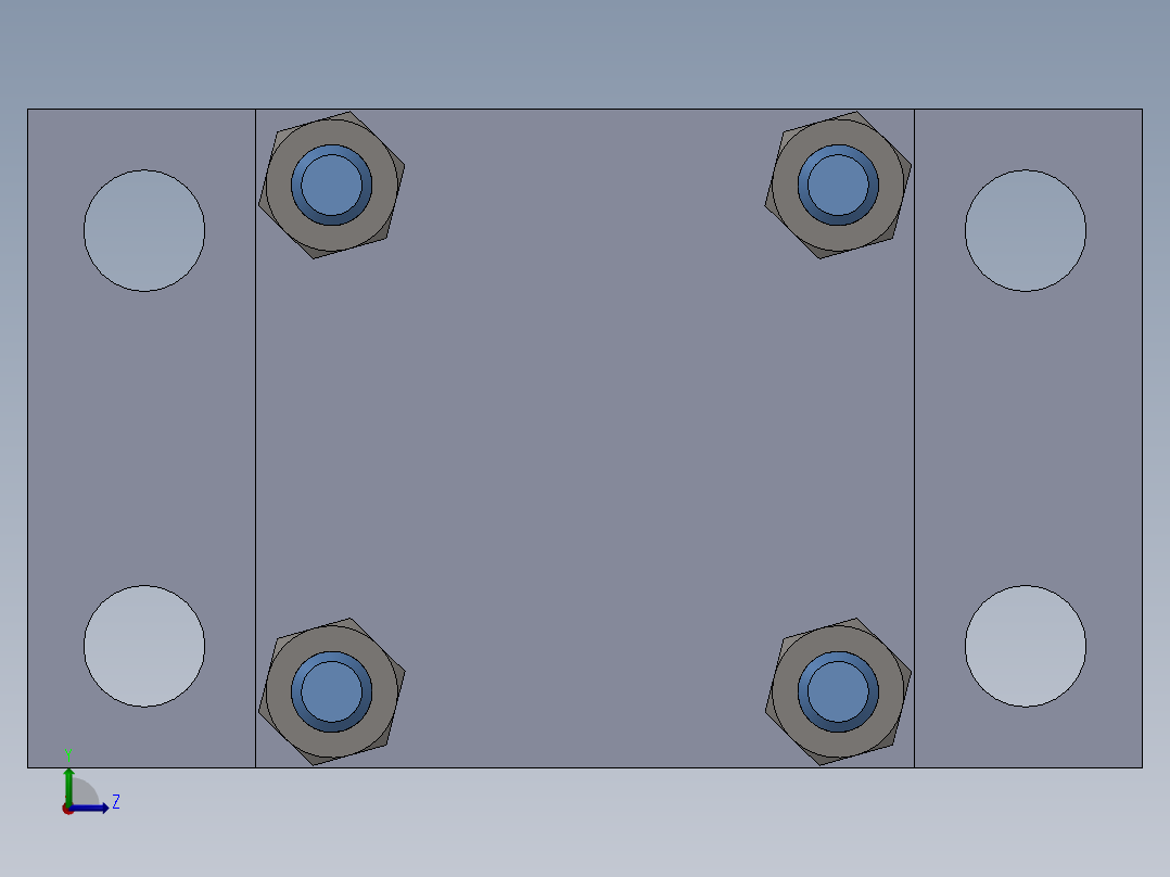 A0002796-连杆液压缸 (DANIELI) (轧材精整区尾部剪切机) 40x28x43.2 毫米左视图