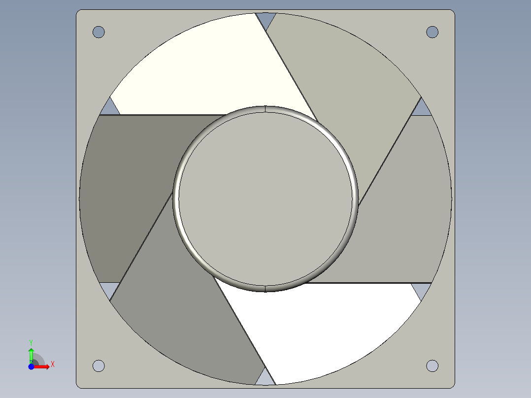 风扇120x120mm毫米前视图