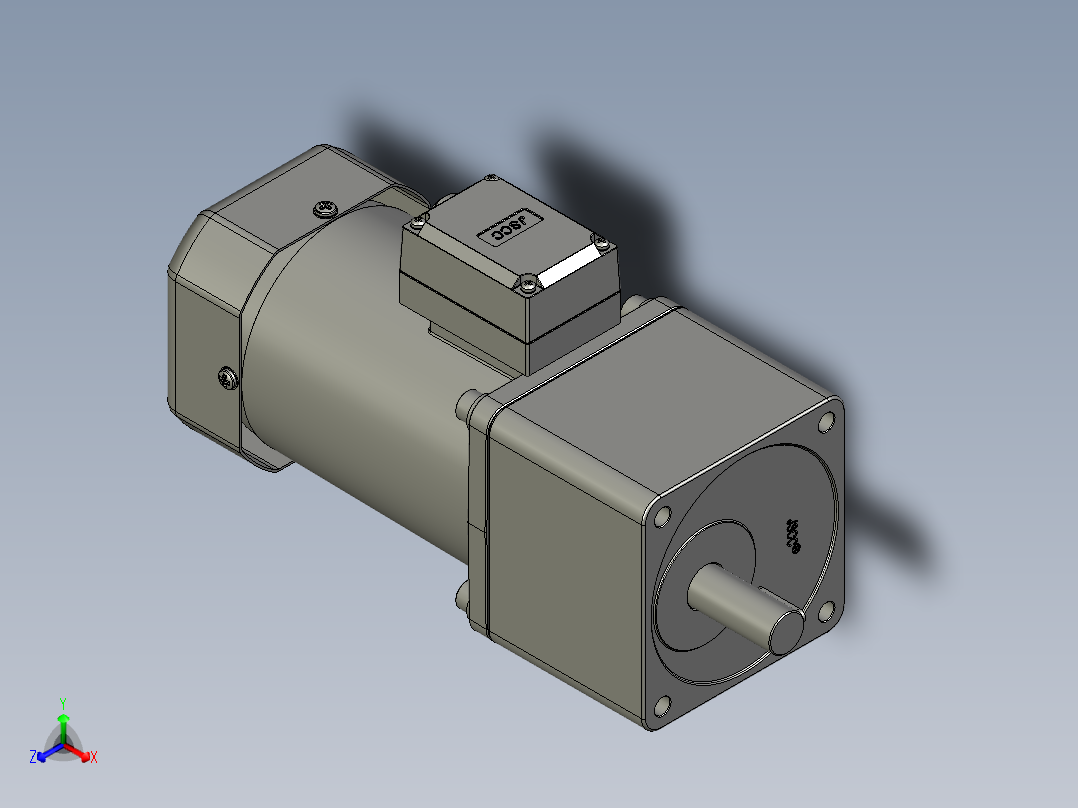 Z001-电机100YS200GV22-100GF120H-200yt01-180正等轴测图