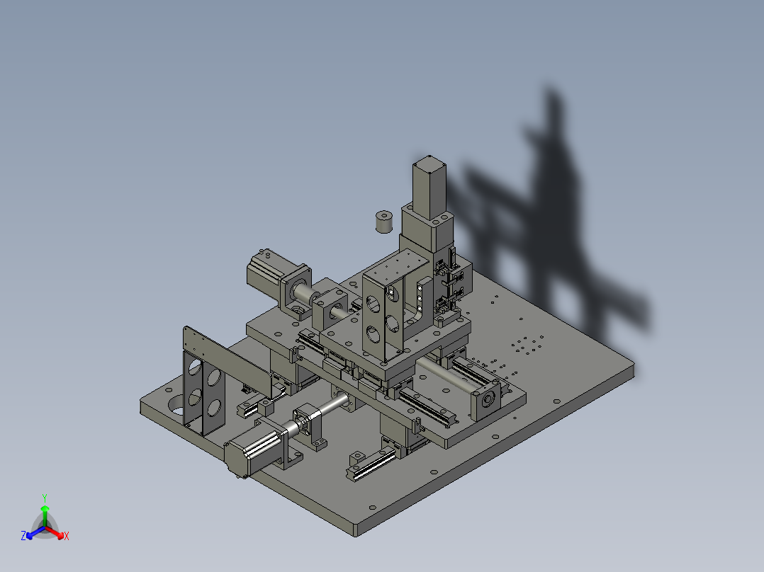 大板和XY装配体2018-10-27(使用原来的库存)最终版正等轴测图