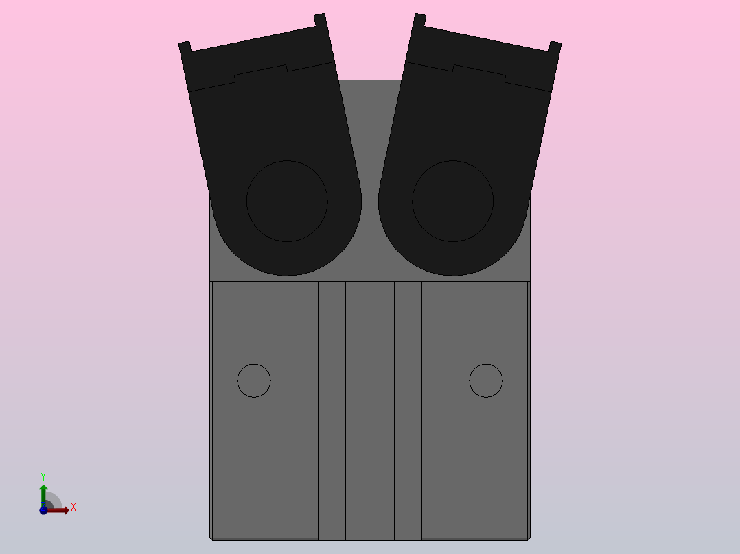 气爪（支点开闭型）齿轮式180°开闭HMHW2系列[HMHW2-32D]前视图