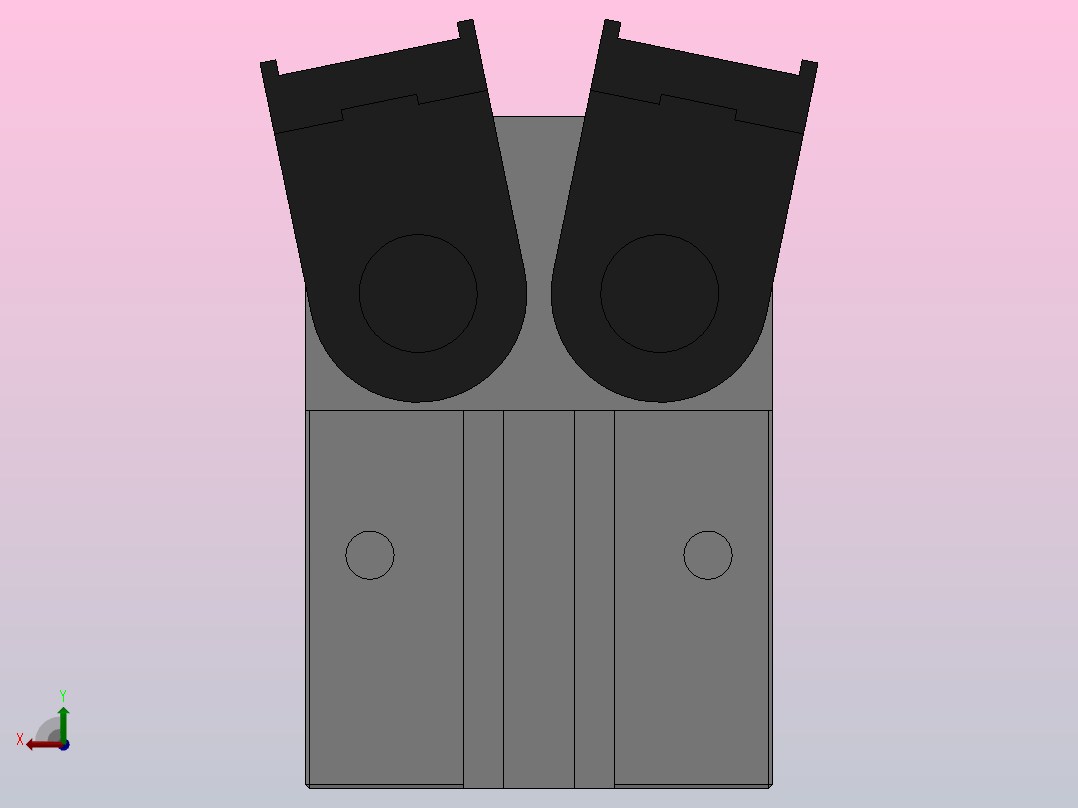 气爪（支点开闭型）齿轮式180°开闭HMHW2系列[HMHW2-32D]后视图