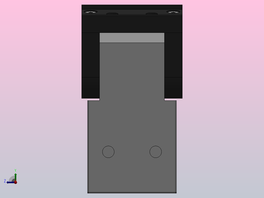 气爪（支点开闭型）齿轮式180°开闭HMHW2系列[HMHW2-32D]右视图