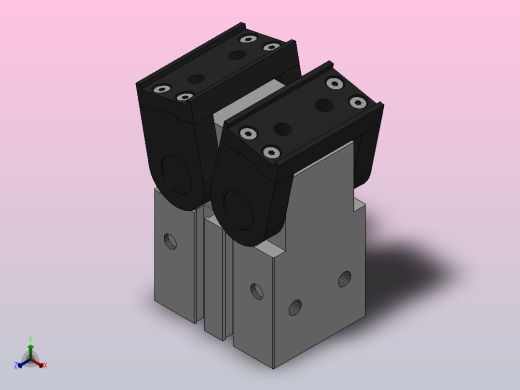 气爪（支点开闭型）齿轮式180°开闭HMHW2系列[HMHW2-32D]正等轴测缩略图