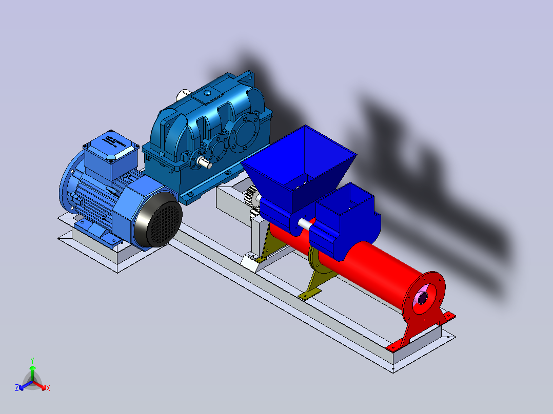 练泥机正等轴测图