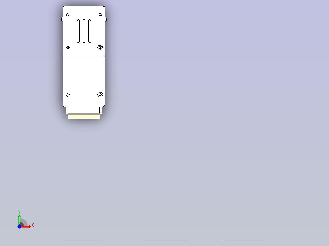 一款薄型工件的吸附头3D模型前视图