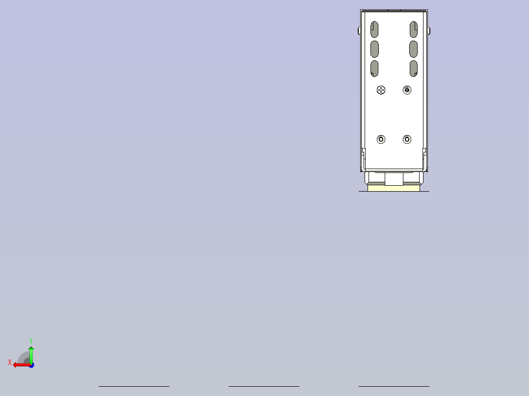 一款薄型工件的吸附头3D模型后视图
