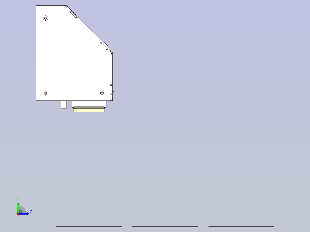 一款薄型工件的吸附头3D模型左视图