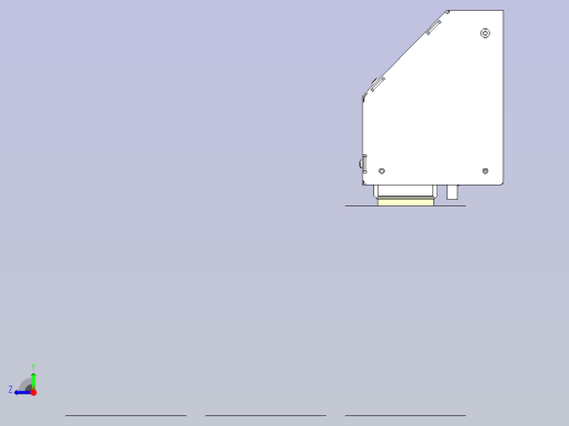 一款薄型工件的吸附头3D模型右视缩略图