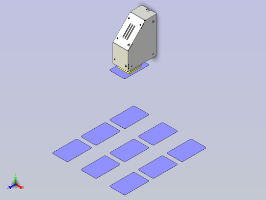一款薄型工件的吸附头3D模型正等轴测缩略图
