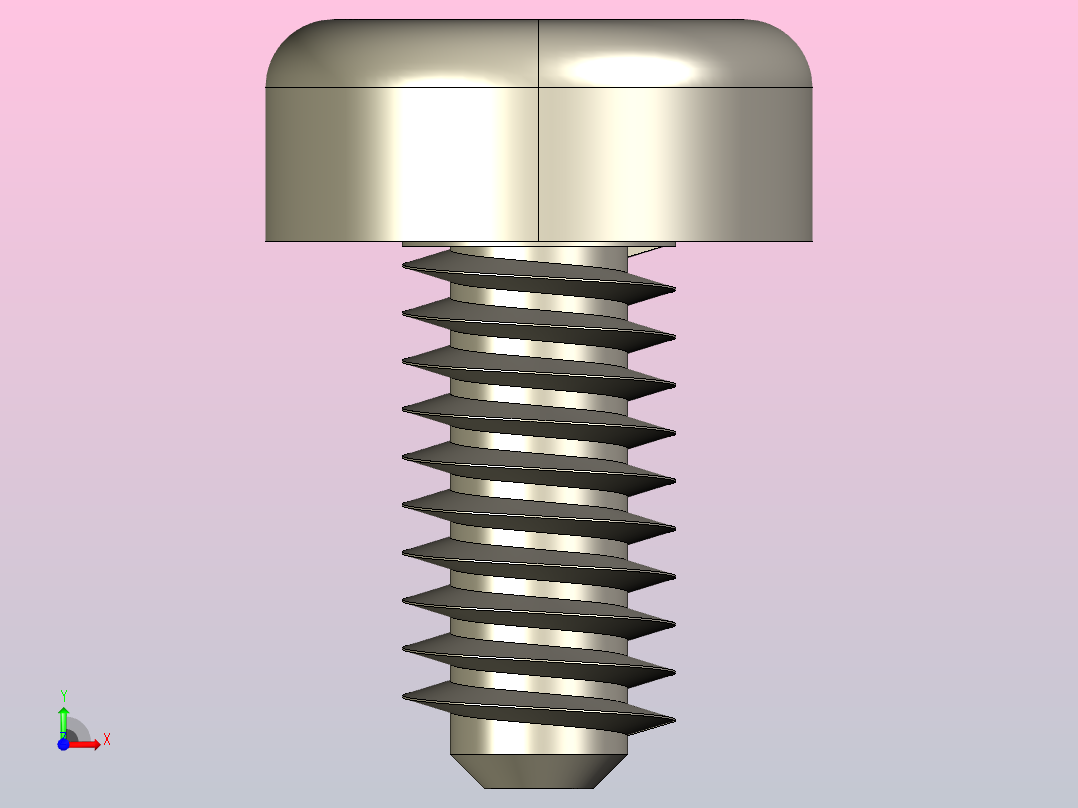 螺丝盘头M4前视图