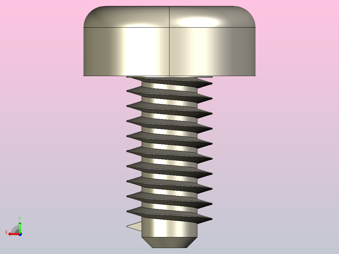 螺丝盘头M4后视图