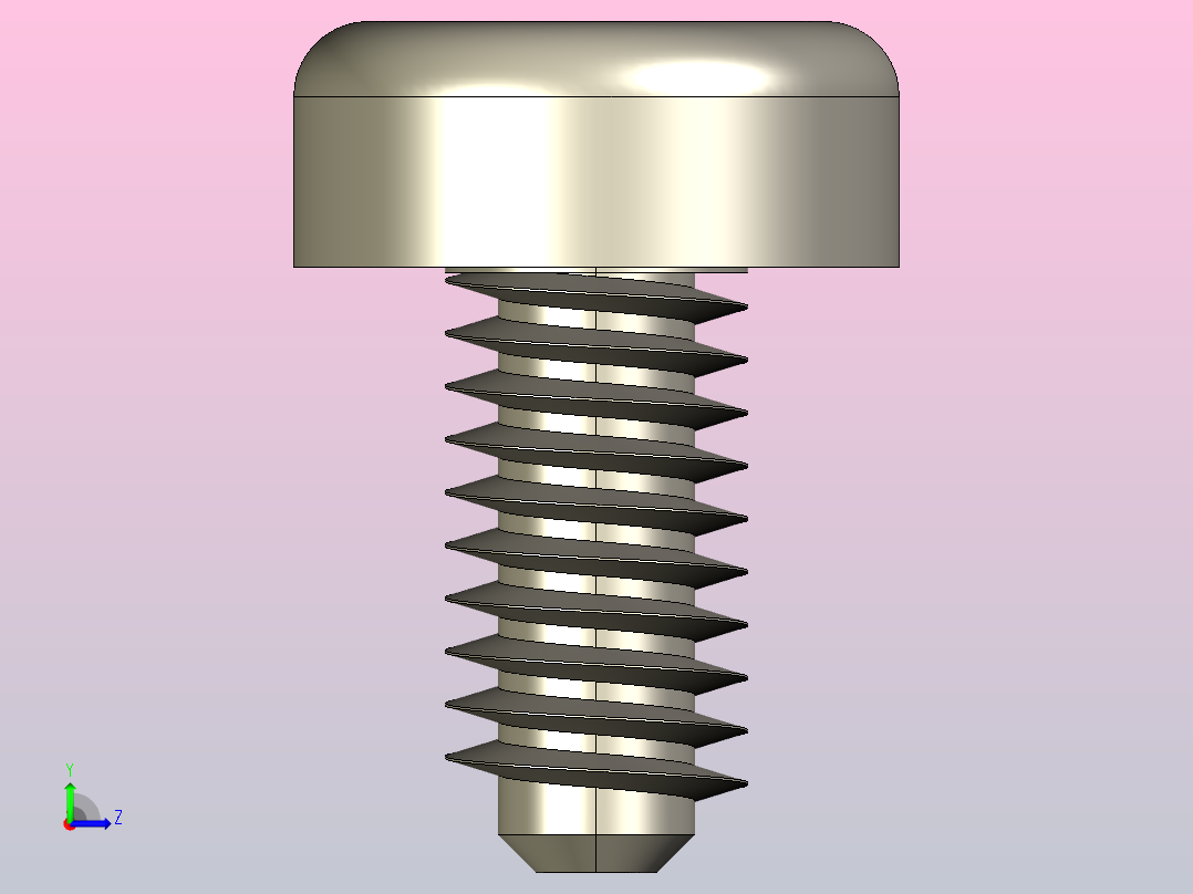 螺丝盘头M4左视图