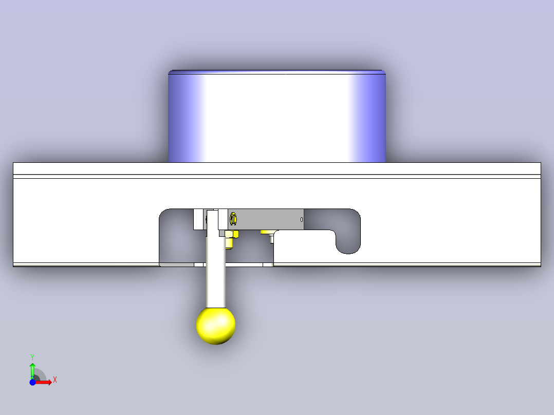 一款偏心凸轮的内筒夹头3D模型前视图