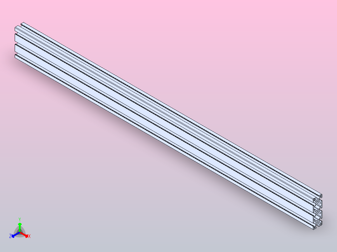 30毫米(30x30、30x60、30x90) T型槽铝型材主视图
