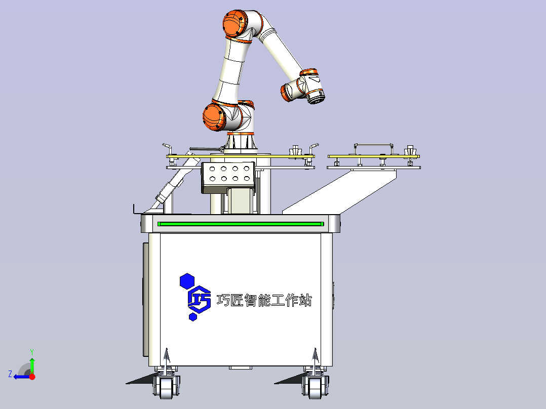 协作机器人工作站右视图