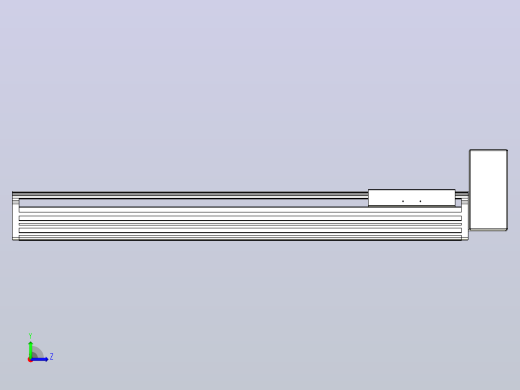 皮带直线轴半封闭可选导轨TPA-HNB-202D-140-L700-LU-C-P75-N3左视缩略图