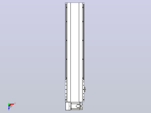 皮带直线轴半封闭可选导轨TPA-HNB-202D-140-L700-LU-C-P75-N3俯视缩略图