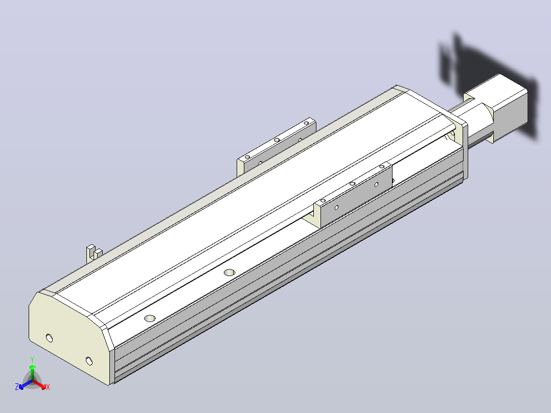 MTH10标准螺杆滑台[MTH10-L#-200-BC-P10-C3]主视图