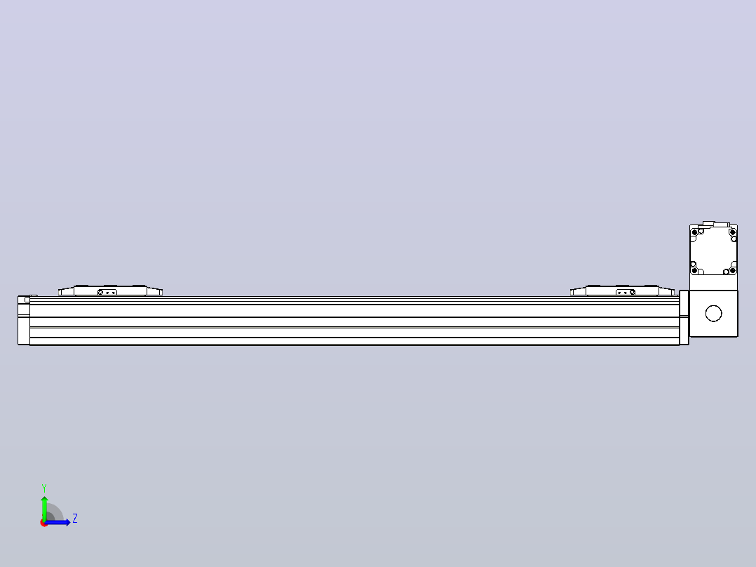 皮带直线轴双滑块型TPA-GCBS-80-P60-L250-RU-M20-N3左视图