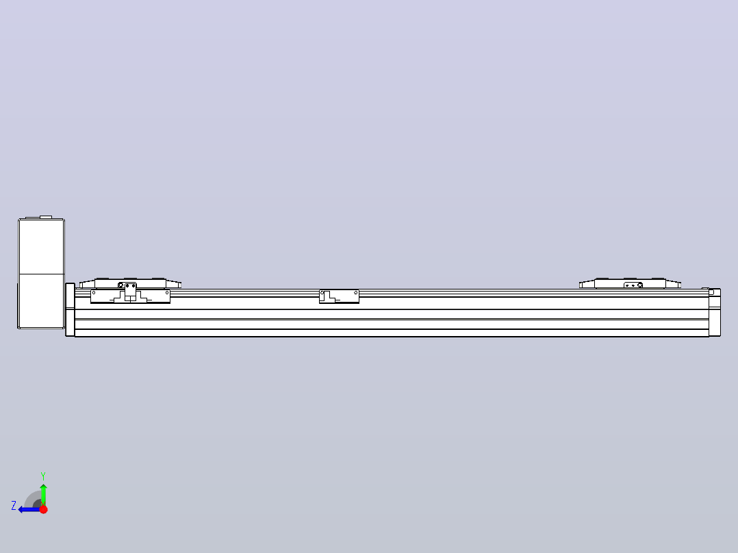 皮带直线轴双滑块型TPA-GCBS-80-P60-L250-RU-M20-N3右视图