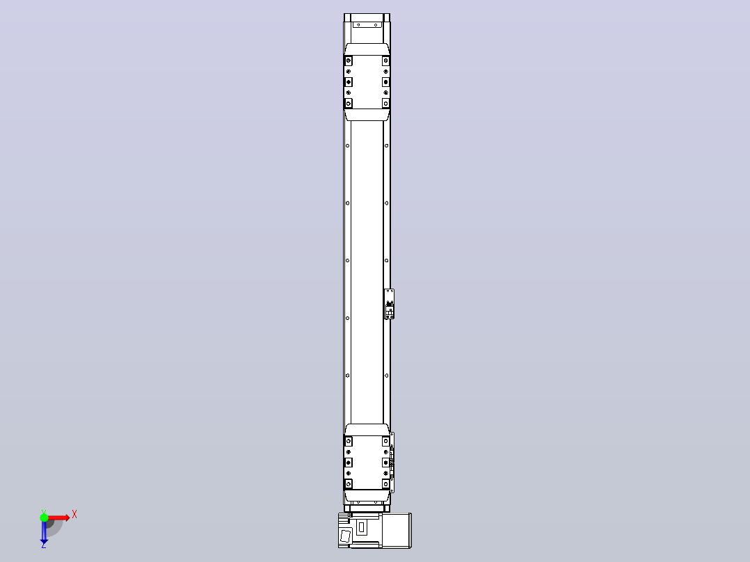 皮带直线轴双滑块型TPA-GCBS-80-P60-L250-RU-M20-N3俯视图