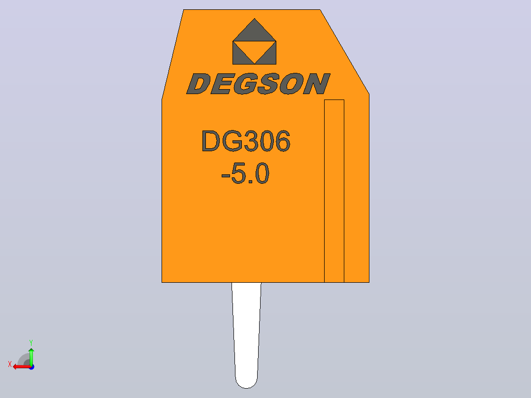 8针DG306 5橙色间距5毫米后视图