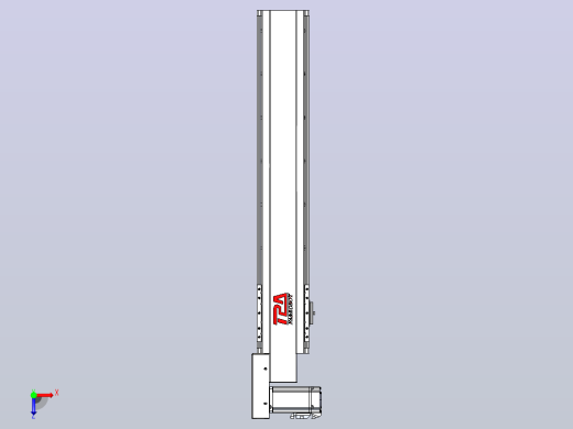 皮带直线轴半封闭可选导轨TPA-HNB-120D-110-L550-ML-C-P40-N3俯视缩略图