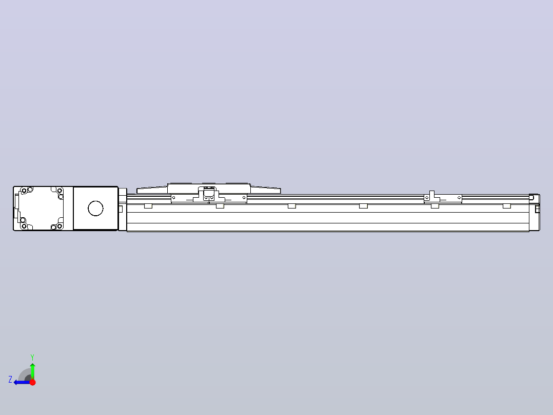 机器人皮带驱动直线轴TPA-GCB-120-P70-L300-QL-M20-N3右视图