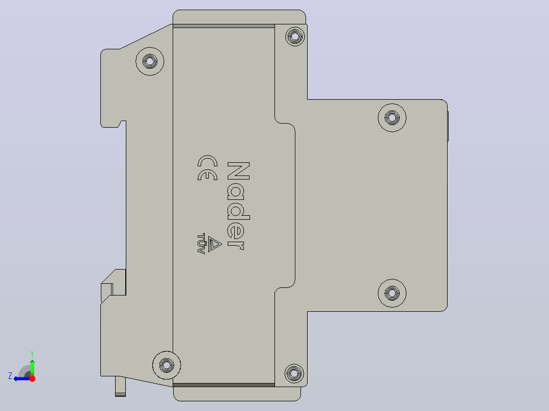 纳德NDB1L-32 GFCI Din安装断路器右视图