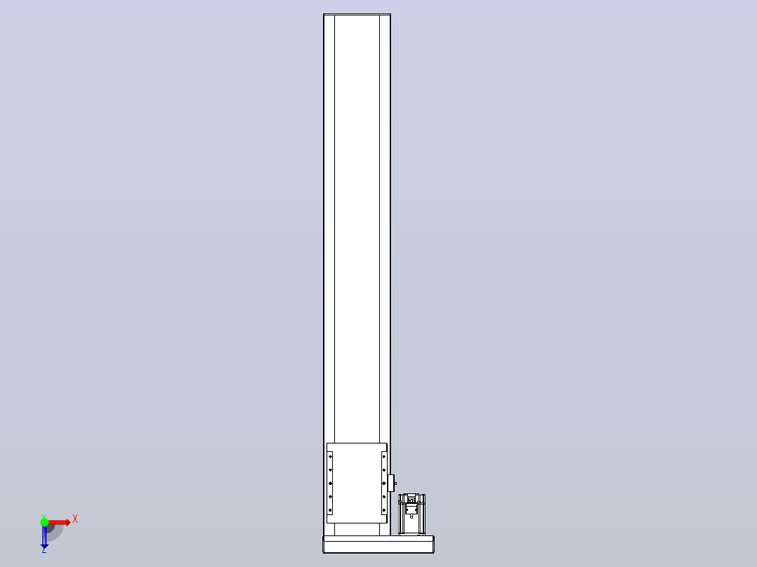 滚珠丝杠直线轴带导轨全封闭TPA-HCR-202D-2510C-L1250-MR-Y-P75-N3俯视图