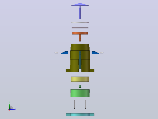 电磁铆枪设计（SW+CAD+说明书）左视缩略图