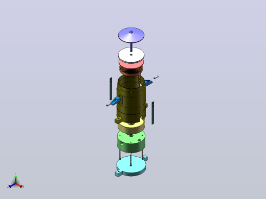 电磁铆枪设计（SW+CAD+说明书）正等轴测缩略图