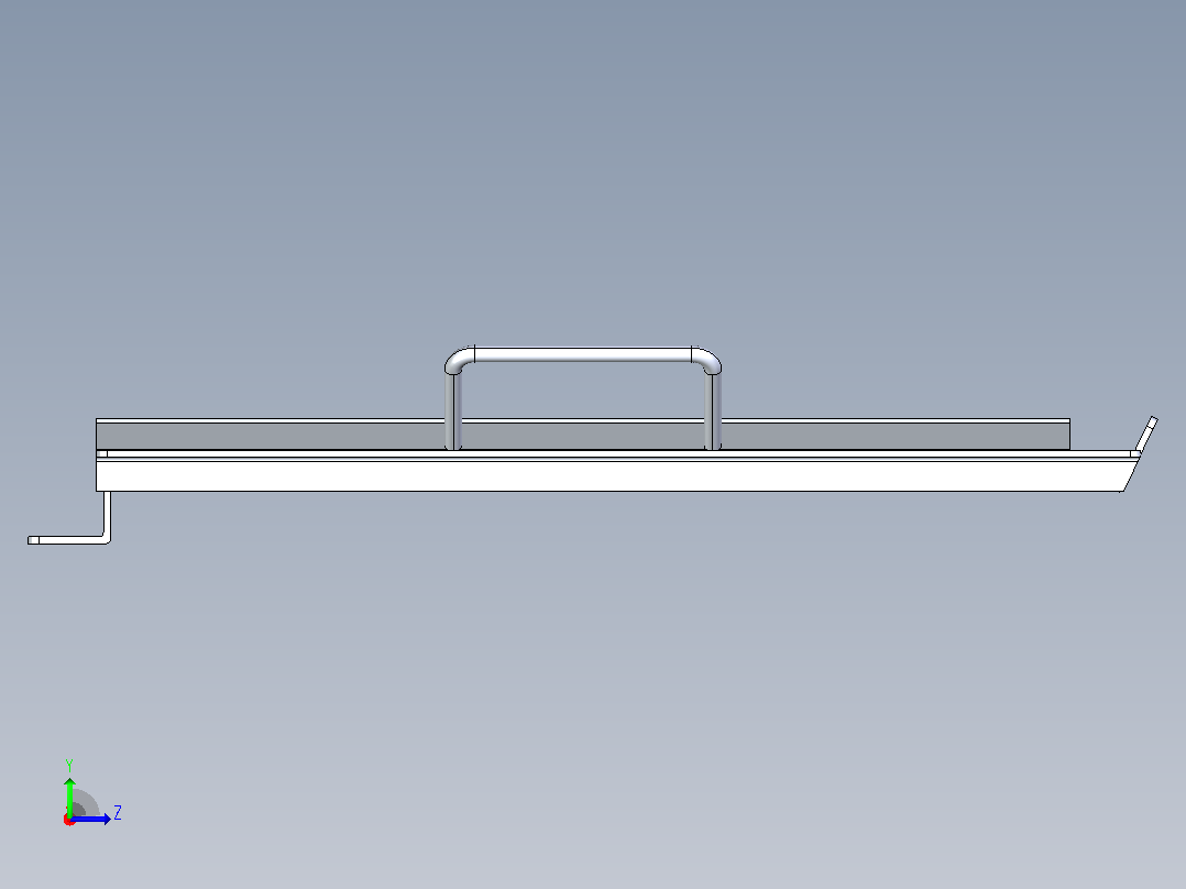 烧烤烤架制作模型左视图