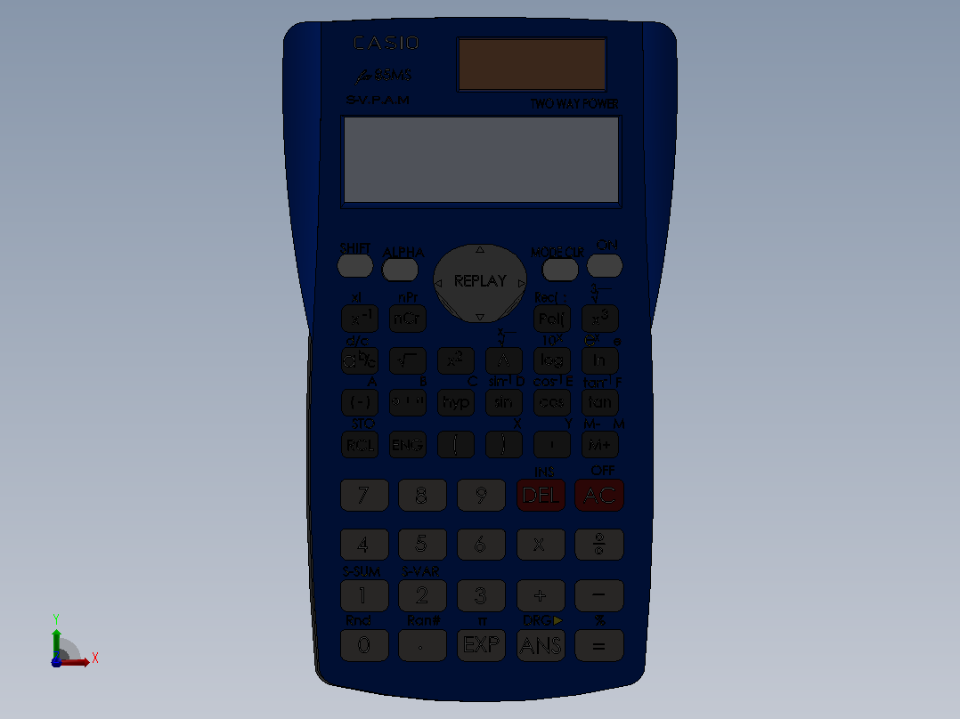 卡西欧 fx-85MS 科学计算器前视图