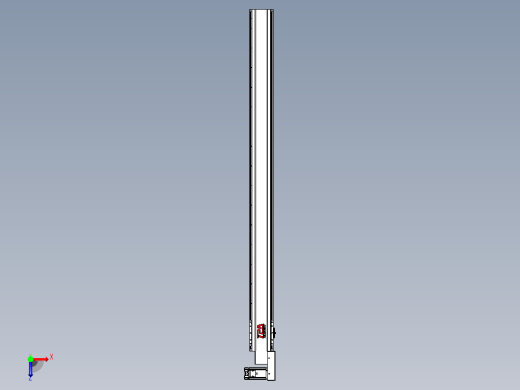 皮带直线轴半封闭可选导轨TPA-HNB-120D-110-L1500-MR-Y-P40-N3俯视缩略图