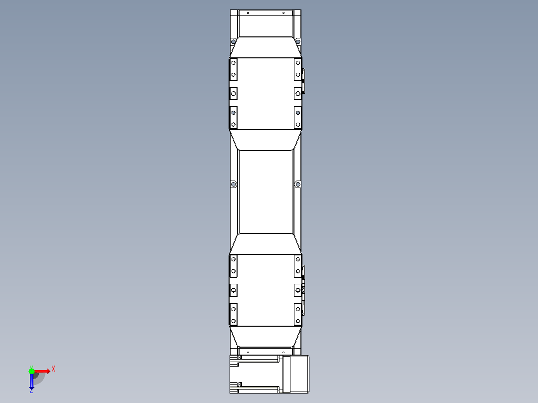 皮带直线轴双滑块型TPA-GCBS-150-P80-L75-RU-M75-N3俯视图