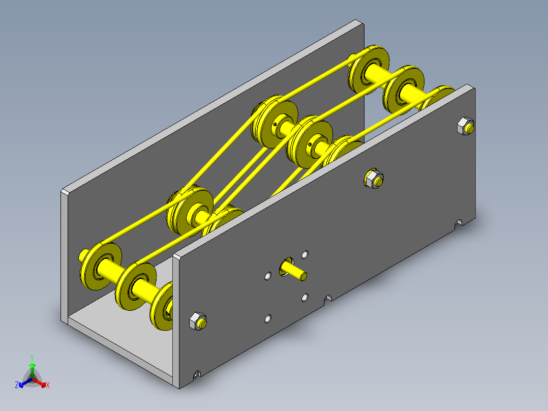 圆皮带输送机1正等轴测图