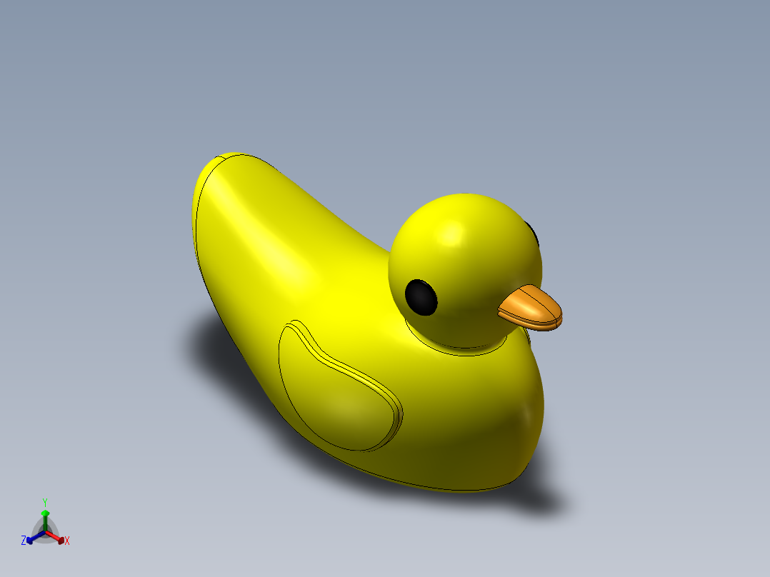 小黄鸭正等轴测图