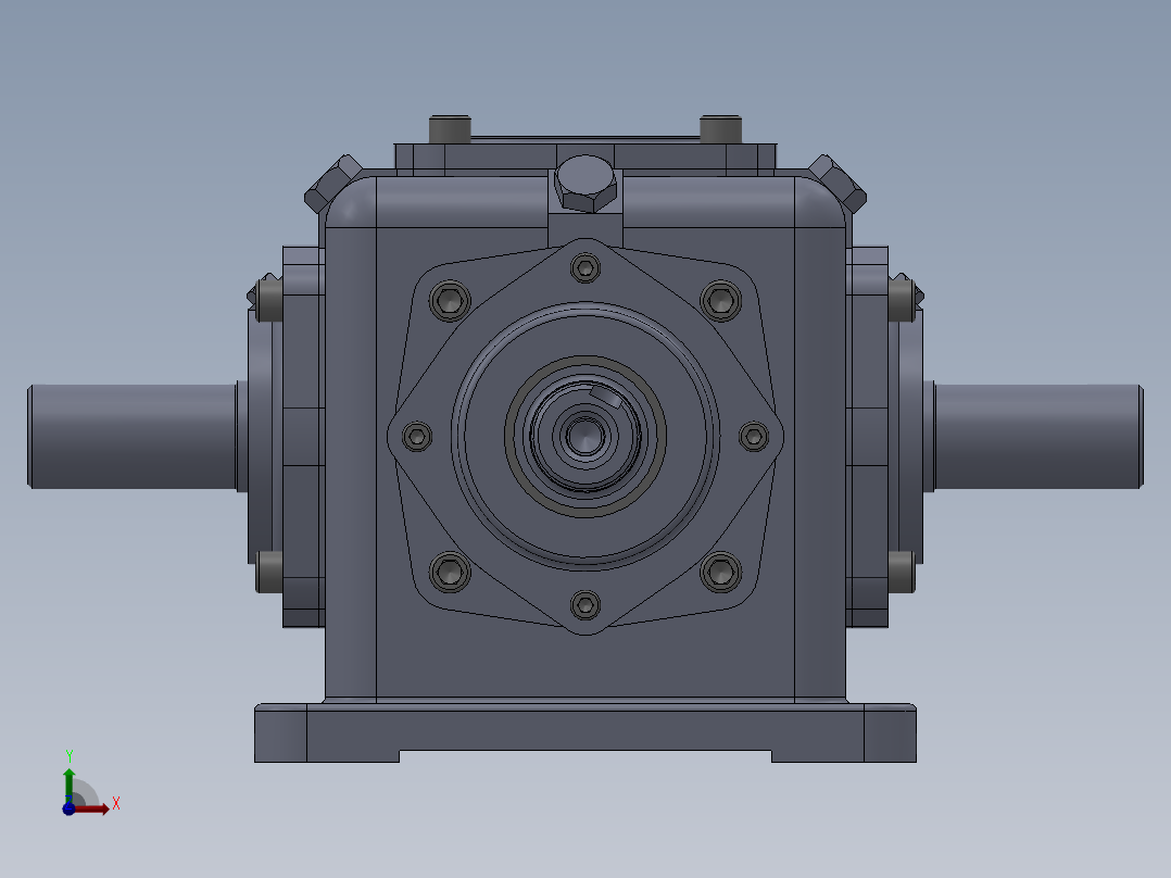锥形齿轮箱前视图