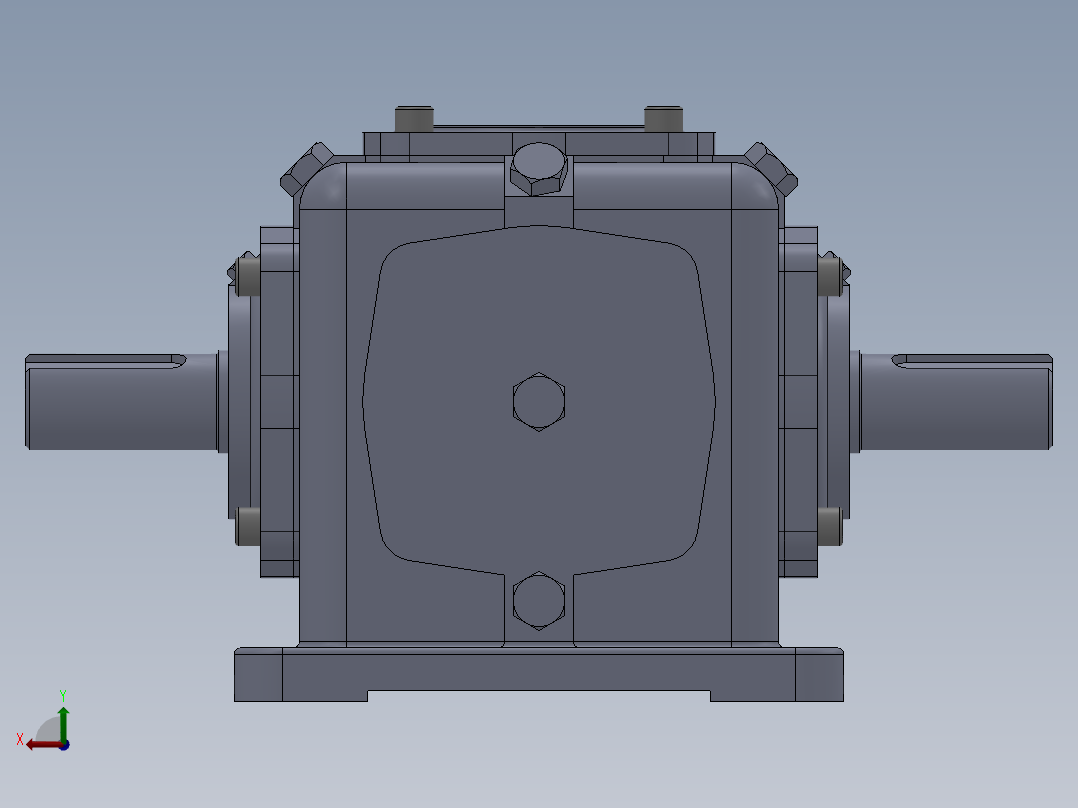 锥形齿轮箱后视图