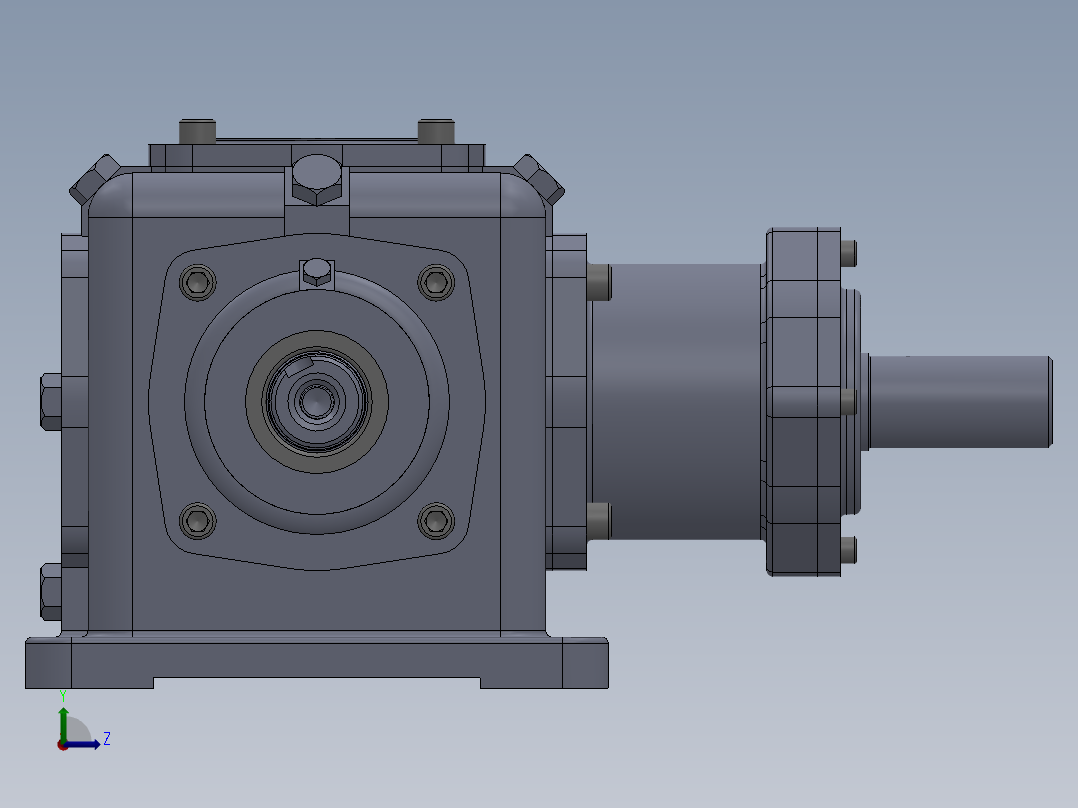 锥形齿轮箱左视图