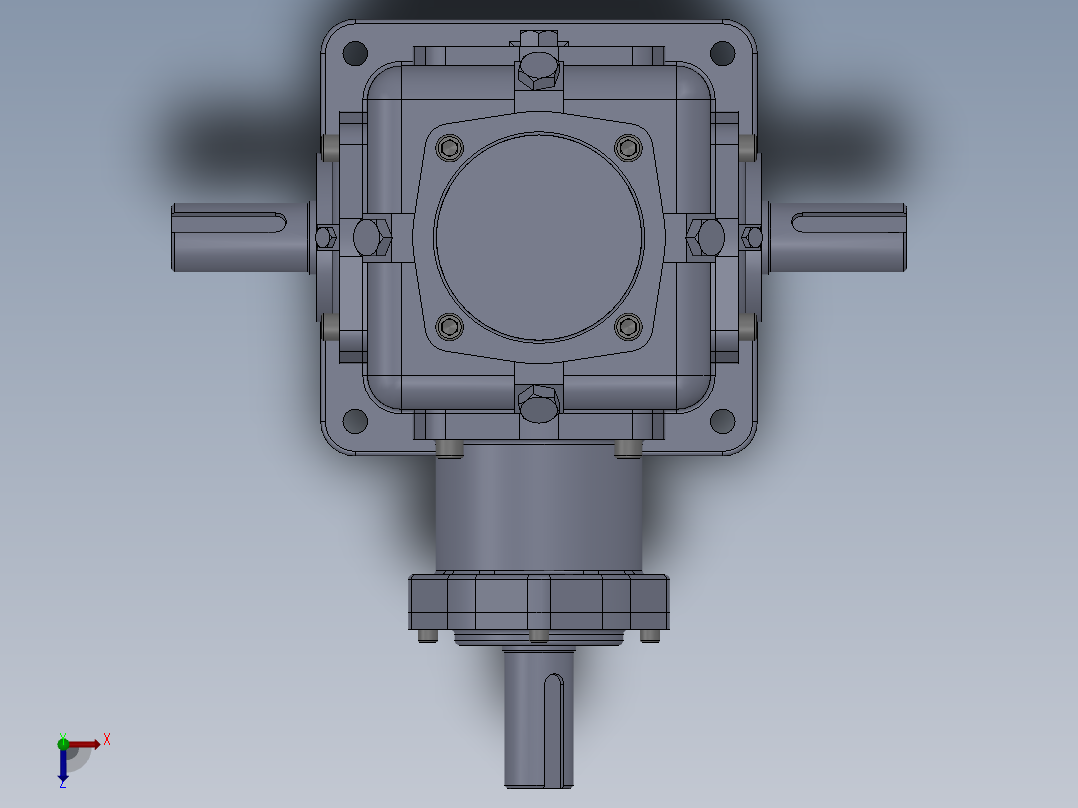锥形齿轮箱俯视图