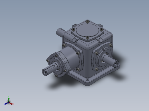 锥形齿轮箱正等轴测缩略图